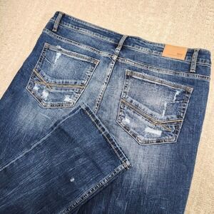 BKE Jeans Women 34x31.5 Mid Rise Straight Payton Cowgirl Stretch Denim Rodeo